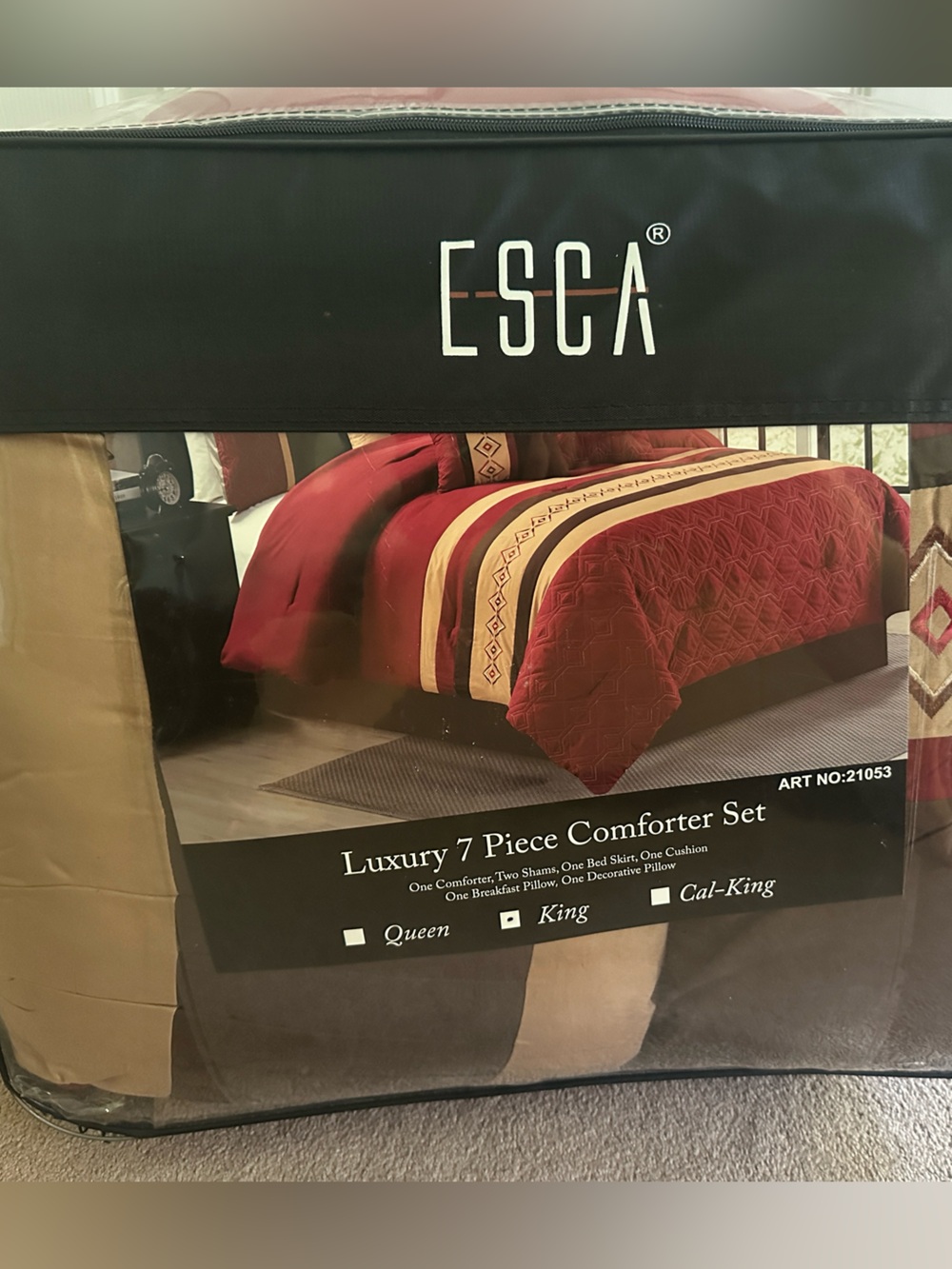 Luxury 7 Piece KING Size Comforter Set